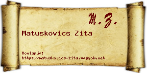 Matuskovics Zita névjegykártya